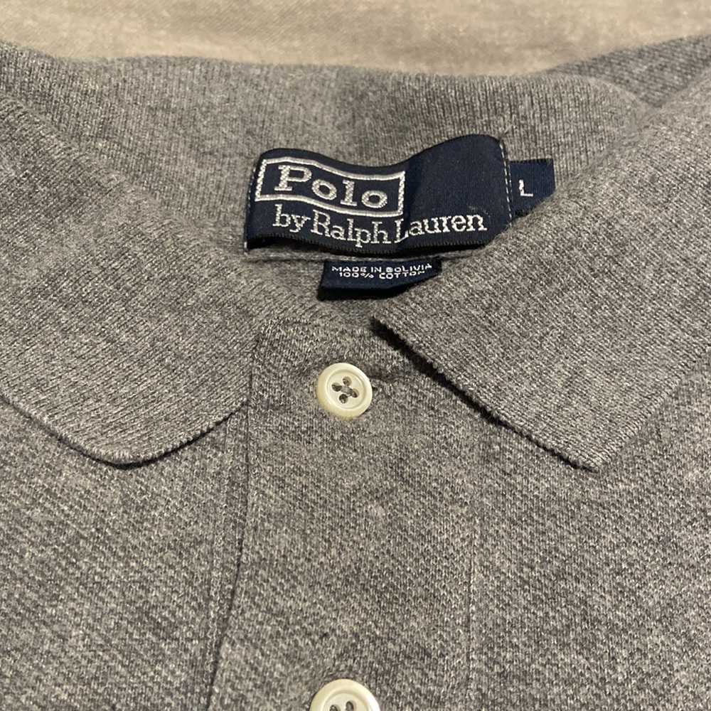Mens Gray Polo by Ralph Lauren - Picture 2 of 2